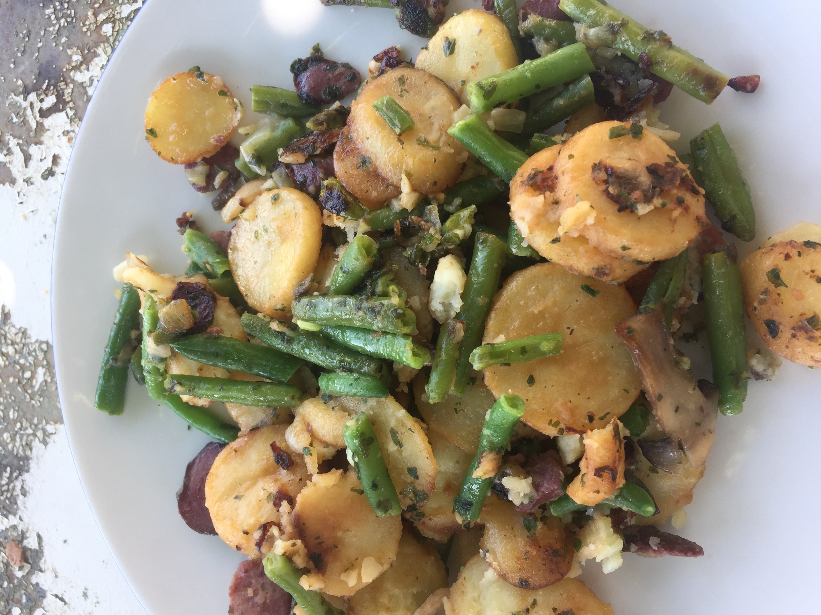 duck with potatoes and veg medley 